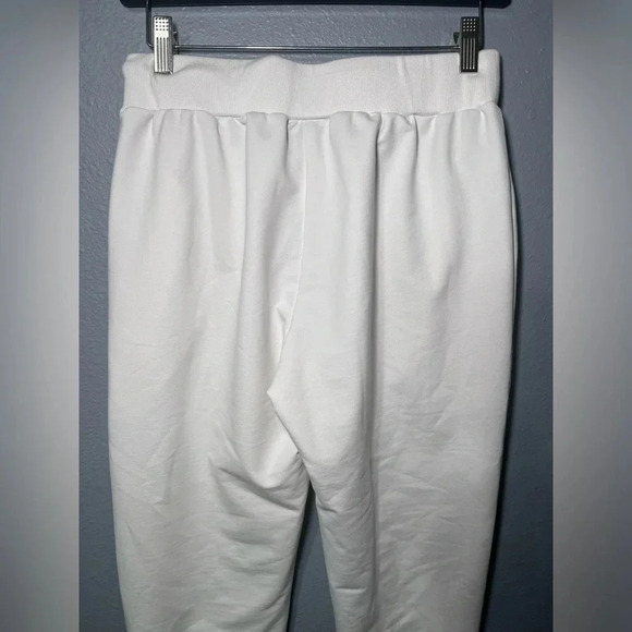 OUBER Ivory Off White Jogger Sweatpants Gym Workout Casual Sz MED Men/Women EUC - Picture 4 of 5